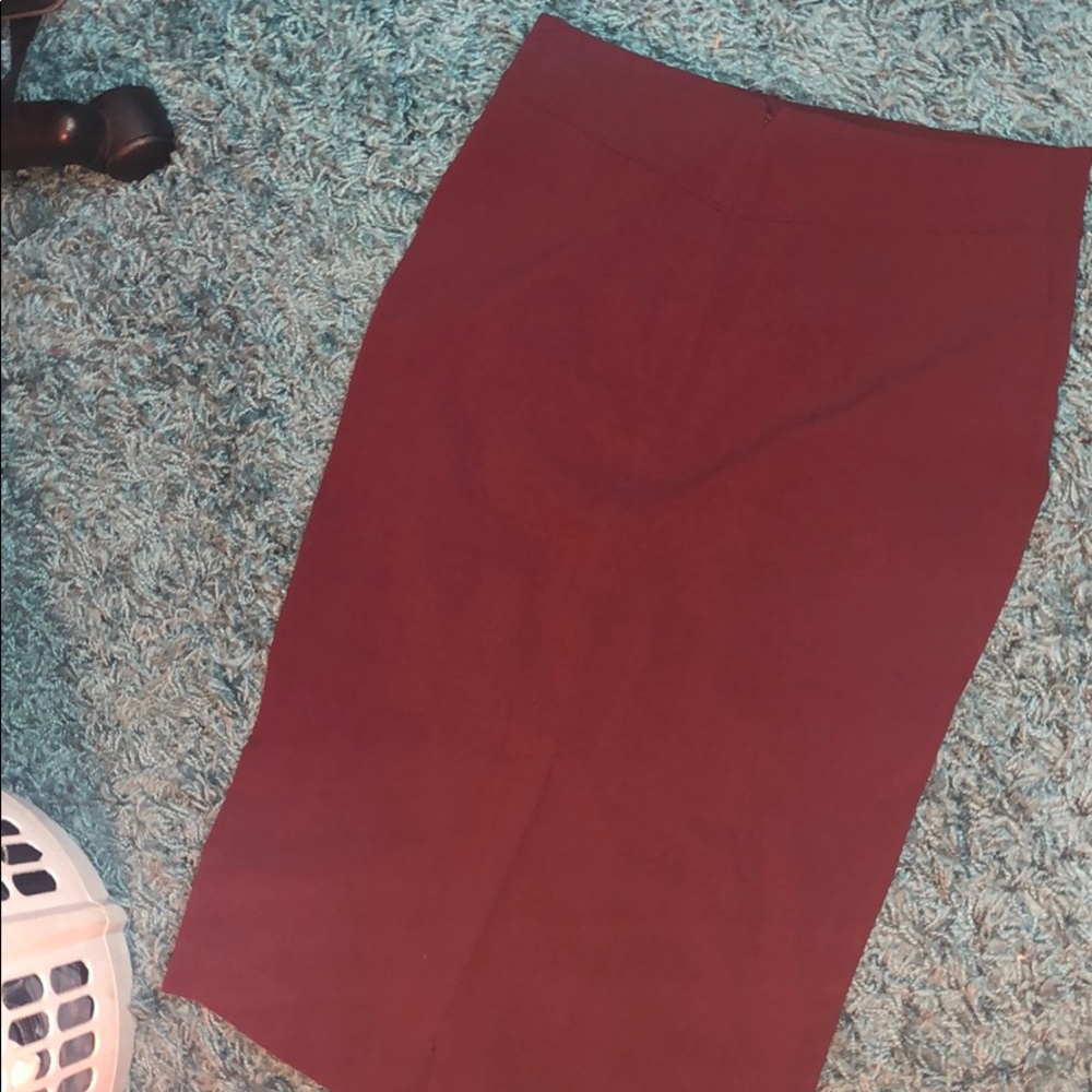 Burgundy Pencil skirt